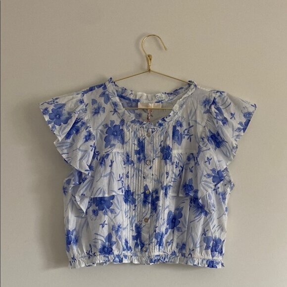 SOLD LoveShackFancy Cotton Floral Top - Picture 2 of 9